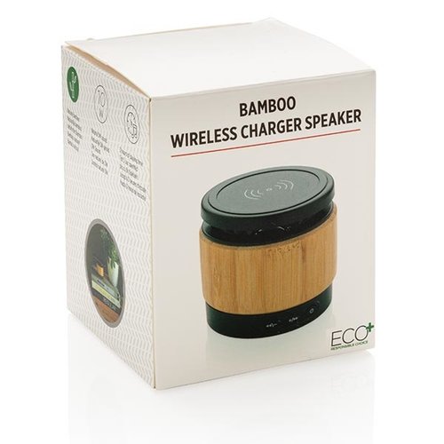 Bamboe 3W speaker met Draadloze oplader P329.179
