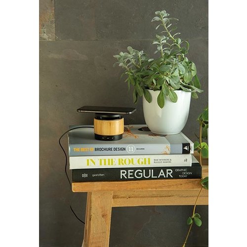 Bamboe 3W speaker met Draadloze oplader P329.179