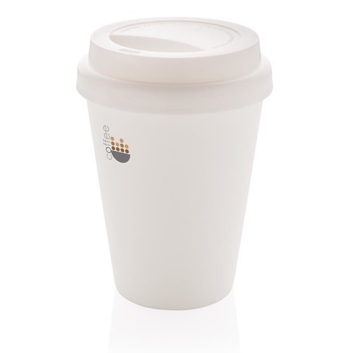 Herbruikbare koffiebeker 300 ml met logo bedrukken DeBle
