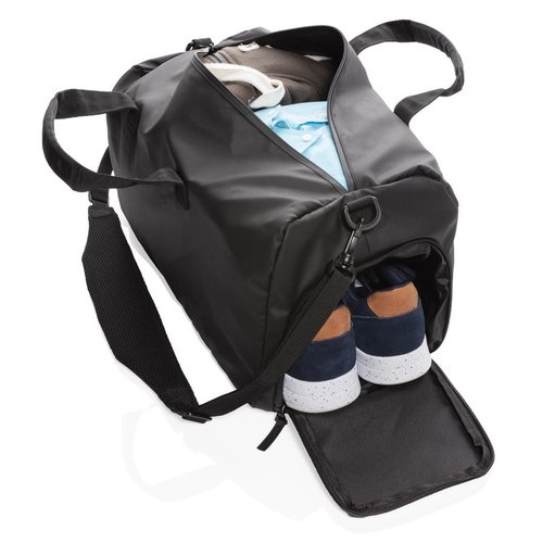 Fashion black PVC vrije weekendtas P707.161