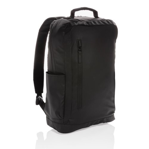 DéBlé Fashion black PVC vrije 15.6" laptop rugtas bedrukken met logo