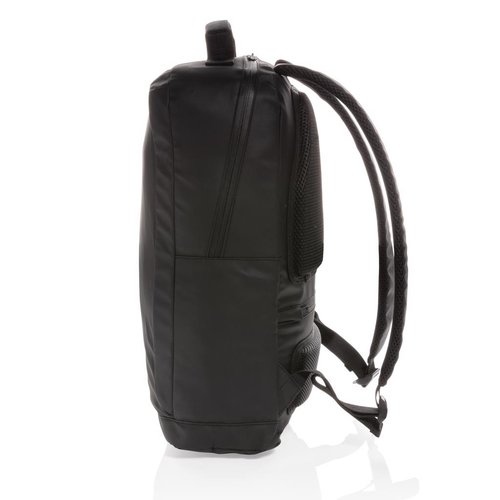DéBlé Fashion black PVC vrije 15.6" laptop rugtas bedrukken met logo