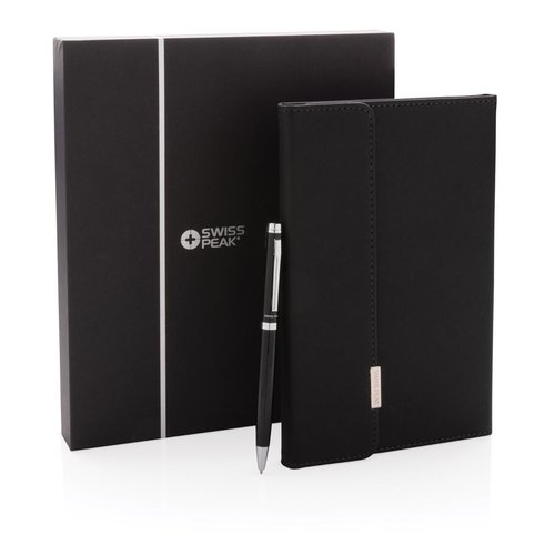 Notitieboek Swiss peak deluxe A5 pen set Notitieboek Swiss peak deluxe A5 pen set