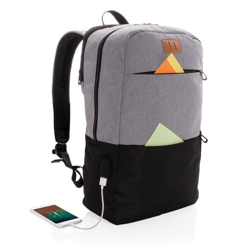Modern 15,6 inch USB & RFID laptoprugzak bedrukt met bedrijfslogo
