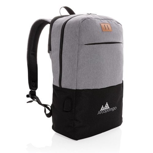 Modern 15,6 inch USB & RFID laptoprugzak bedrukt met bedrijfslogo