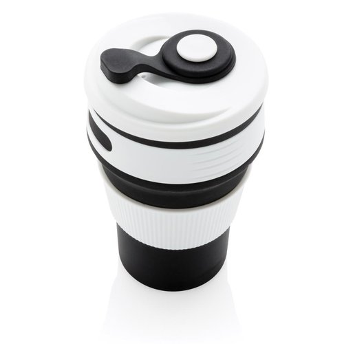 Opvouwbare siliconen beker 350 ml met logo bedrukken DeBle