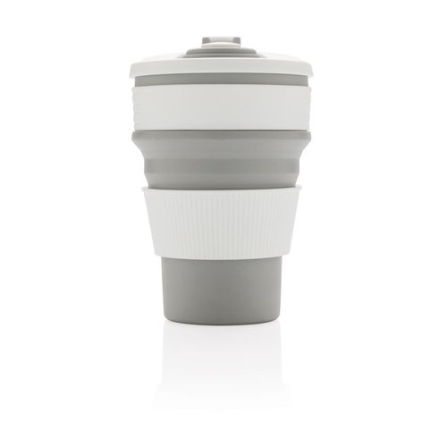Opvouwbare siliconen beker 350 ml met logo bedrukken DeBle