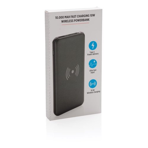 10.000 mAh powerbank met 10W draadloos snelladen met PD P322.142