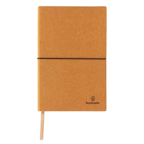 DeBle A5 gerecycled leren notitieboek met logo P772.21