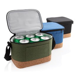 DeBle duo tone koeltas met kurkdetail bedrukt