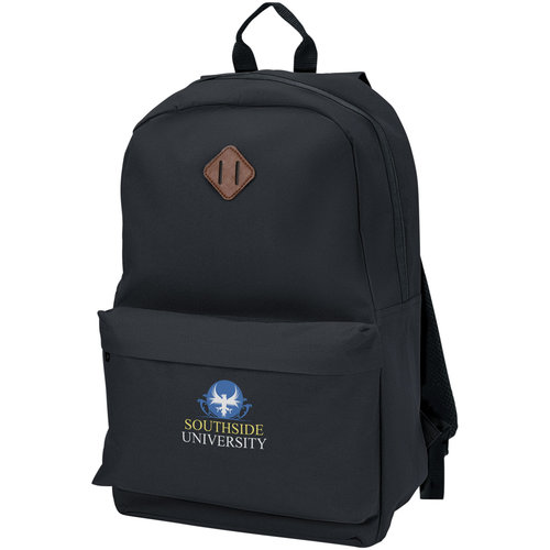 Stratta 15 inch laptoprugzak van 600D polycanvas bedrukt met bedrijfslogo