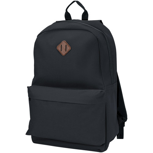 Stratta 15 inch laptoprugzak van 600D polycanvas bedrukt met bedrijfslogo