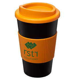 DéBlé Americano® geïsoleerde beker met grip – 350 ml bedrukken met logo