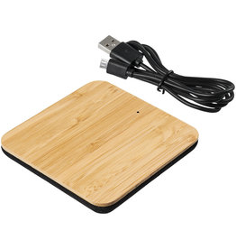 Leaf draadloos oplaadstation van bamboe en stof