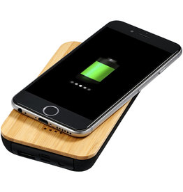 Future 6000 mAh draadloze powerbank van bamboe en stof