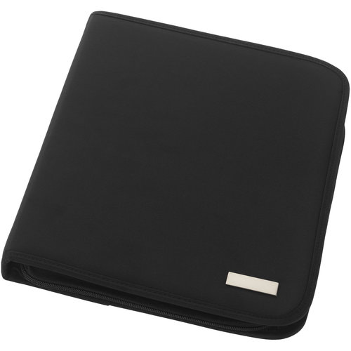 Stanford deluxe A4 portfolio met ritssluiting bedrukt met bedrijfslogo voor vergaderingen en zakelijk gebruik