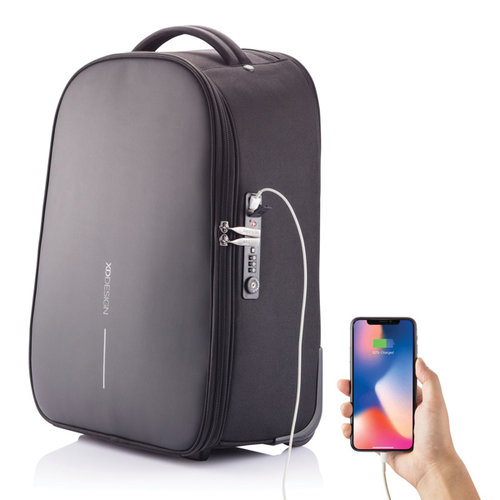 DeBle bobby rugzak trolley p705.771 bedrukt zakelijke trolley rugzak