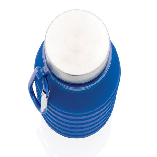 Lekvrije opvouwbare siliconen fles met schroefdop P432.621 Lekvrije opvouwbare siliconen fles met schroefdop P432.621