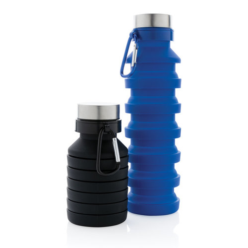 Lekvrije opvouwbare siliconen fles met schroefdop P432.621 Lekvrije opvouwbare siliconen fles met schroefdop P432.621