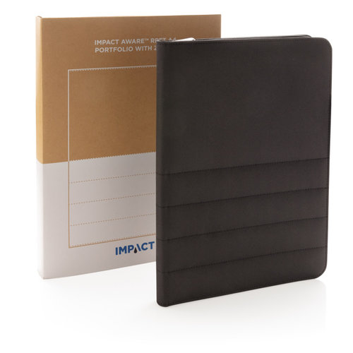 DeBle Impact AWARE RPET A4 portfolio met rits P77416 bedrukken met logo