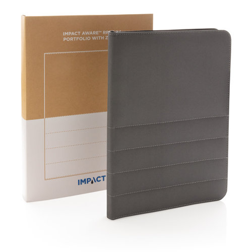 DeBle Impact AWARE RPET A4 portfolio met rits P77416 bedrukken met logo