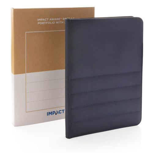 DeBle Impact AWARE RPET A4 portfolio met rits P77416 bedrukken met logo