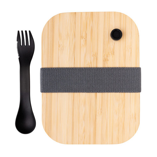 DéBlé glazen lunchbox met bamboe deksel P269.560 bedrukt met logo