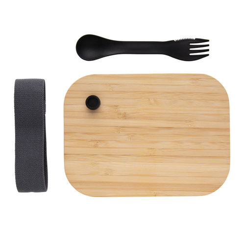 DéBlé glazen lunchbox met bamboe deksel P269.560 bedrukt met logo