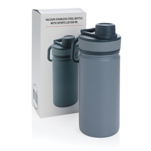 Vacuüm roestvrijstalen fles met sportdop 550ml P436.193 Vacuüm roestvrijstalen fles met sportdop 550ml P436.193
