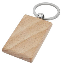 Gian vierkante beukenhouten sleutelhanger 11812271 gegraveerd met logo