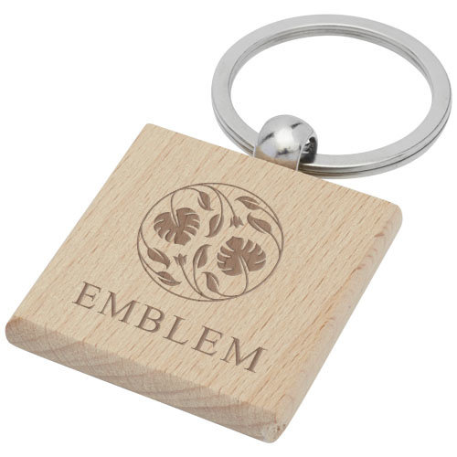 Gioia beukenhouten vierkante sleutelhanger Gioia beukenhouten vierkante sleutelhanger