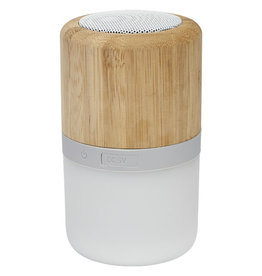 Aurea bamboe Bluetooth speaker met licht en logo bedrukken DeBle