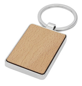 Mauro beukenhouten rechthoekige sleutelhanger