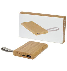DeBle Tulda Bamboe Powerbank 5000 mAh 12414571 bedrukken met logo