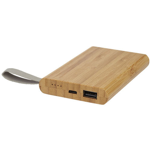 DeBle Tulda Bamboe Powerbank 5000 mAh 12414571 bedrukken met logo