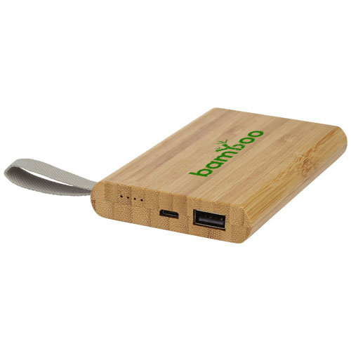 DeBle Tulda Bamboe Powerbank 5000 mAh 12414571 bedrukken met logo