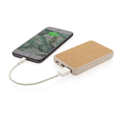Kurk en tarwestro 5000 mAh zakformaat powerbank P322.229