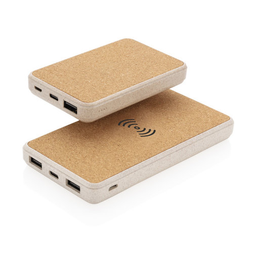 Kurk en tarwestro 8000 mAh 5W draadloze powerbank P322.219