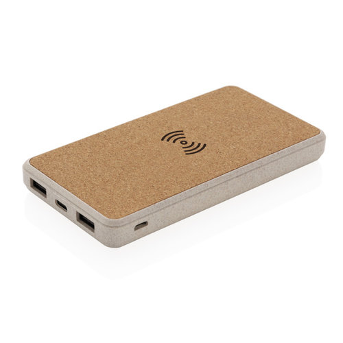Kurk en tarwestro 8000 mAh 5W draadloze powerbank P322.219