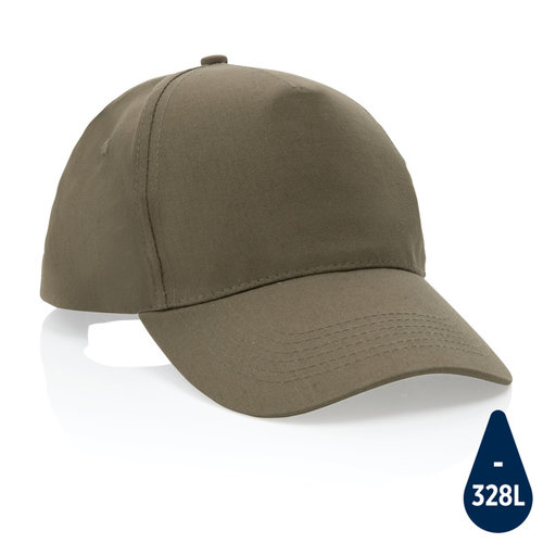 Impact 5 panel 190gr gerecycled katoenen cap met AWARE™ trac P453.339