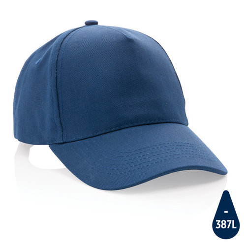 DeBle Impact 5 panel gerecyclede katoenen cap met logo P453.31