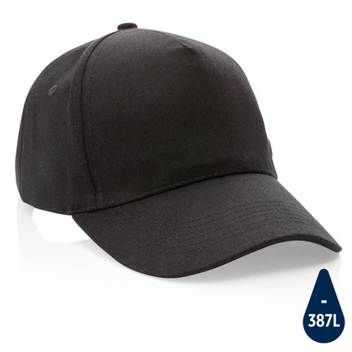 Impact 5 panel 280gr recycled katoenen cap met AWARE™ tracer P453.316 Impact 5 panel 280gr recycled katoenen cap met AWARE™ tracer P453.316