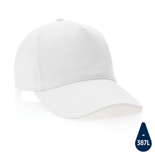 Impact 5 panel 280gr recycled katoenen cap met AWARE™ tracer P453.316 Impact 5 panel 280gr recycled katoenen cap met AWARE™ tracer P453.316