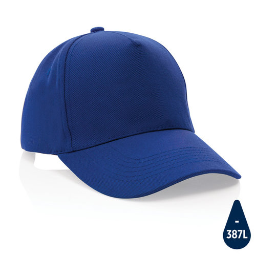 DeBle Impact 5 panel gerecyclede katoenen cap met logo P453.31