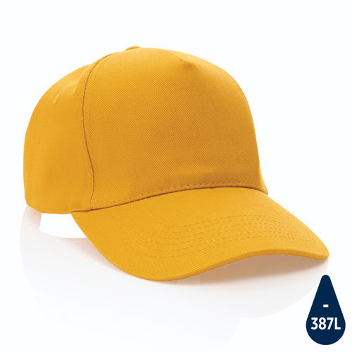 Impact 5 panel 280gr recycled katoenen cap met AWARE™ tracer P453.316 Impact 5 panel 280gr recycled katoenen cap met AWARE™ tracer P453.316