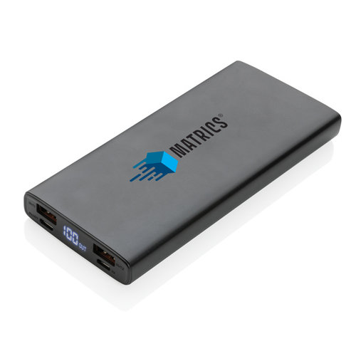 DeBle aluminium 10.000 mAh 18W Power Delivery powerbank bedrukken met logo