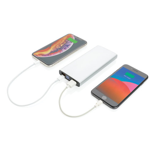 DeBle aluminium 10.000 mAh 18W Power Delivery powerbank bedrukken met logo