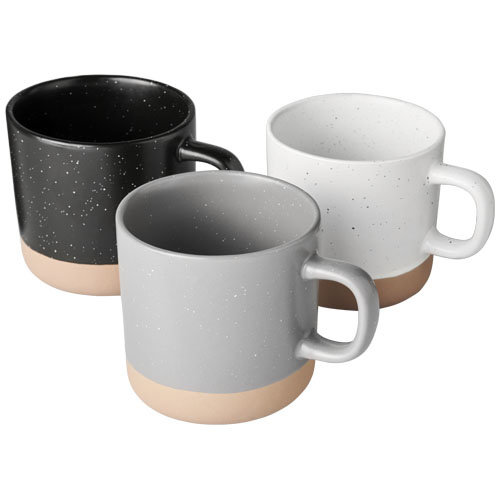 Pascal keramische mok 360 ml met ongeglazuurde bodem 100540 en logo
