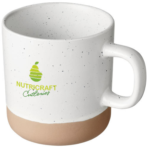 Pascal keramische mok 360 ml met ongeglazuurde bodem 100540 en logo