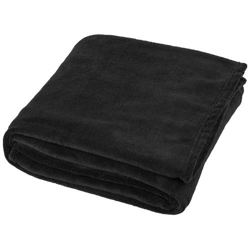 Bay extra zachte fleece deken van 100% polar fleece in luxe geschenkhoes met bedrijfslogo